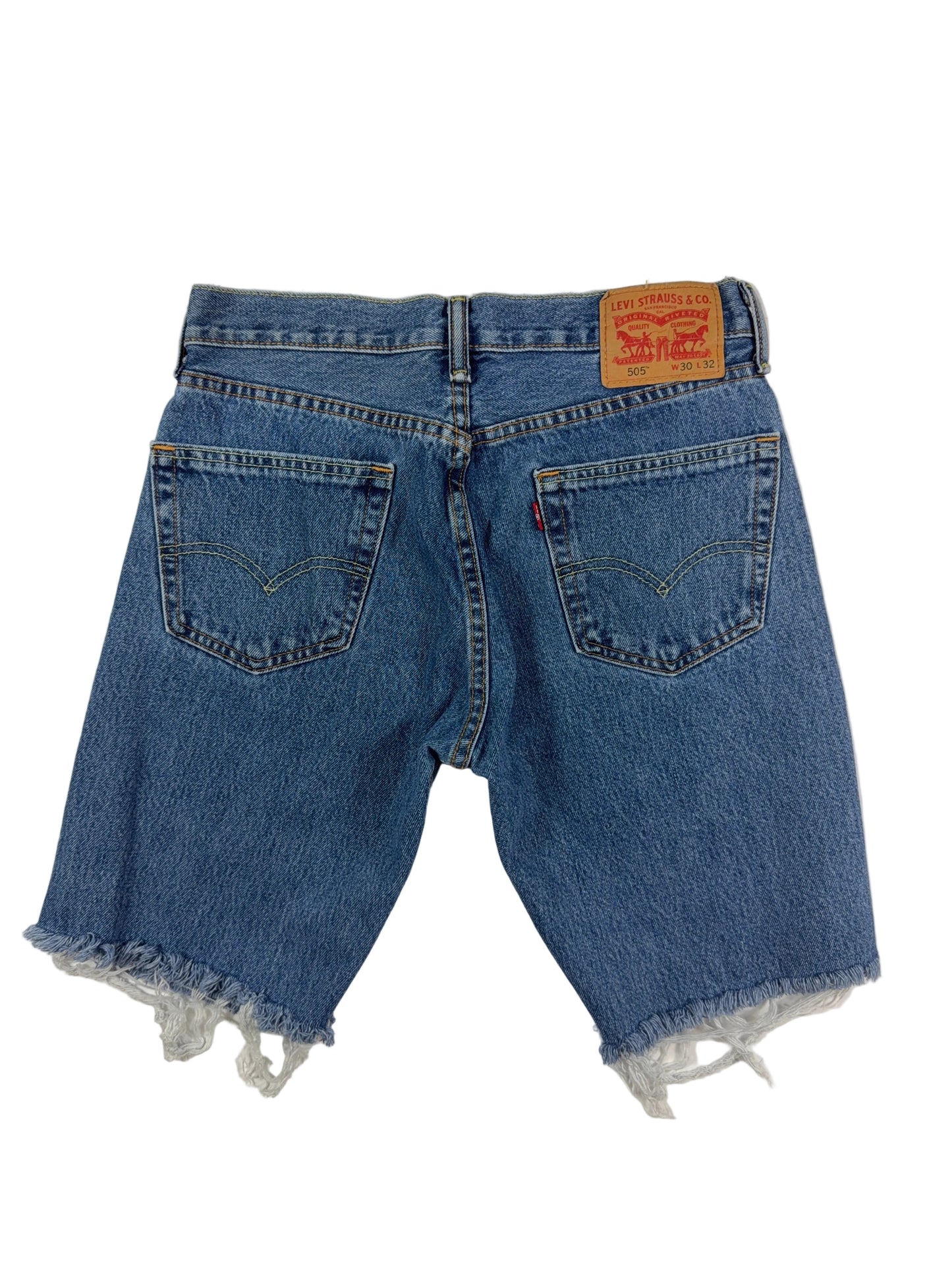 Levi’s 505 Men’s Cutoff Denim Shorts – Size 30